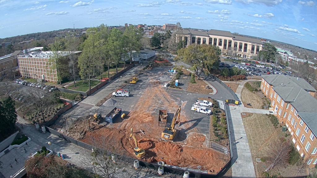 Early construction of the Poultry Science building